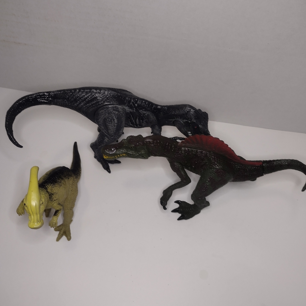 Reptile Dinosaur Toy Set - Black, Green, Yellow
